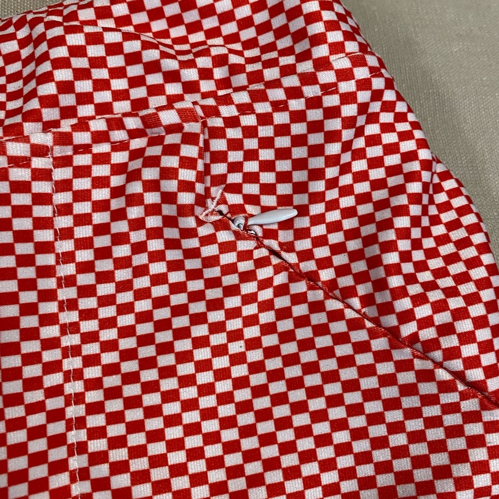 Slazenger Red and White Checkered golf skirt with shorts skort Apparel - Picture 7 of 9